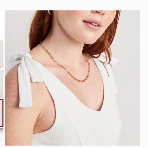 2 Old Navy Tie-Shoulder V-Neck Rib-Knit Bodysuit White & Tan PolkaDot Large NEW - Picture 8 of 11